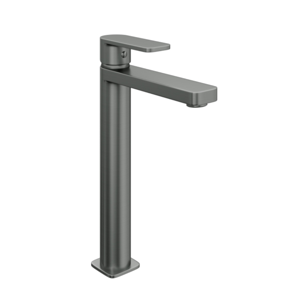 Product Cut out image of the Abacus Edge Anthracite Tall Mono Basin Mixer